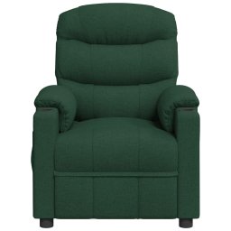 vidaXL Massagestoel stof donkergroen