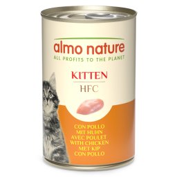 24 x 140 g Almo Nature HFC Kattenvoer - Kitten Kip - Voordeelpakket