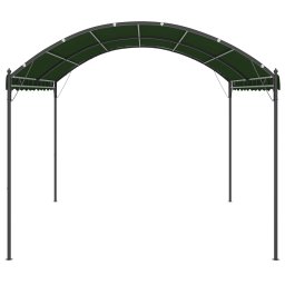 vidaXL Paviljoen 4 x 3 x 2,6 m Groen Polyester en staal