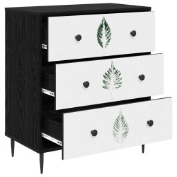 vidaXL Ladekast HANAU Groene bladerenprint 66 x 36,5 x 76 cm