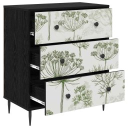 vidaXL Ladekast GOTHA Groene boomprint 66 x 36,5 x 76 cm Bewerkt hout