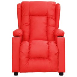 vidaXL Massagestoel kunstleer rood