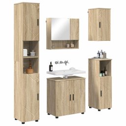 vidaXL Badkamermeubelset 5 st Sonoma Eiken 61 x 35 x 64 cm