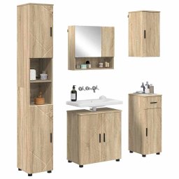 vidaXL Badkamermeubelset 5 st Sonoma Eiken 61 x 35 x 64 cm