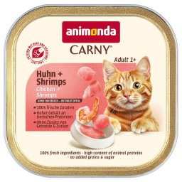 Voordeelpakket: 64x85g animonda Carny Adult Kip & Garnalen nat kattenvoer