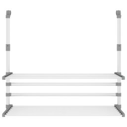 vidaXL Droogrek voor balkon 89x25x(60-95) cm aluminium
