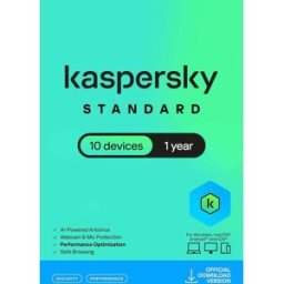 Kaspersky Standard Anti-Virus 2026 - 10 Apparaats - 1 Jaar voor PC / Mac / iOS / Android - Code Downloaden