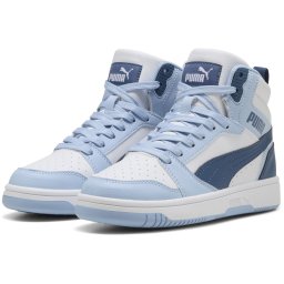 PUMA - maat 38.5 - Puma Rebound V6 Mid Jr Unisex Sneakers - Blauw