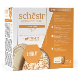8x80g Schesir Veterinary Solutions Urinary Kip Kattennatvoer