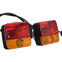 vidaXL Aanhangerlampen 2 st klassiek peertje 12 V 10,5x7,5x10 cm rood