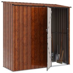 vidaXL Tuinhuisjes Bruin 203 x 85,5 x 200 cm Metaal
