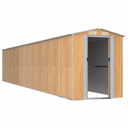 vidaXL Tuinschuur 192x1021x223 cm gegalvaniseerd staal lichtbruin