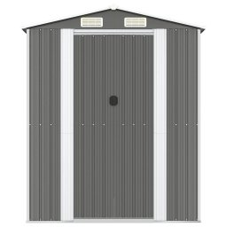 vidaXL Tuinschuur 192x274x223 cm gegalvaniseerd staal lichtgrijs