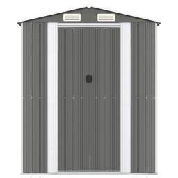 vidaXL Tuinschuur 192x523x223 cm gegalvaniseerd staal lichtgrijs