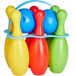 Bowling Kegel set kunststof 8 delig - 6 kegels en 2 ballen