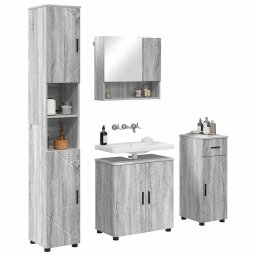 vidaXL Badkamermeubelset 4 st Grijs Sonoma 61 x 35 x 64 cm