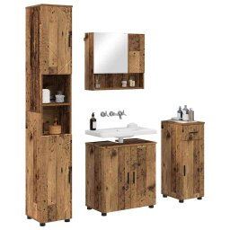 vidaXL Badkamermeubelset 4 st Oud Hout 61 x 35 x 64 cm