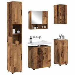 vidaXL Badkamermeubelset 5 st Oud Hout 61 x 35 x 64 cm