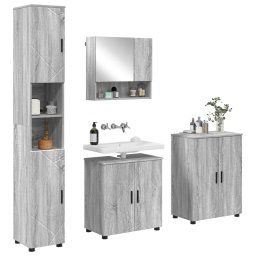 vidaXL Badkamermeubelset 4 st Grijs Sonoma 61 x 35 x 64 cm