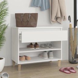 vidaXL Schoenenkast 70x36x60 cm bewerkt hout wit