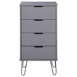 vidaXL Ladekast 45x39,5x90,3 cm massief grenenhout grijs