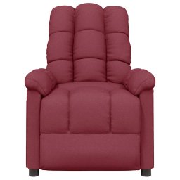 vidaXL Massagestoel stof wijnrood