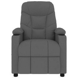 vidaXL Massagestoel stof donkergrijs