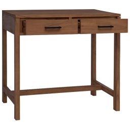 vidaXL Bureau met lades Naturel Massief Teakhout 80 x 50 x 75 cm