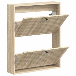 vidaXL Wandgemonteerde Schoenkast EDE 71 x 17 x 86 cm Bewerkt hout
