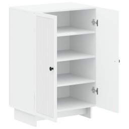 vidaXL Schoenenkast EDE 59,5 x 39,5 x 90 cm Bewerkt hout Wit