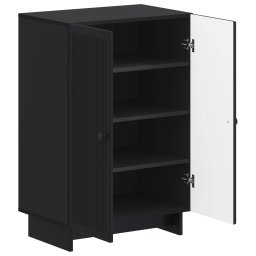 vidaXL Schoenenkast EDE 59,5 x 39,5 x 90 cm Bewerkt hout Zwart