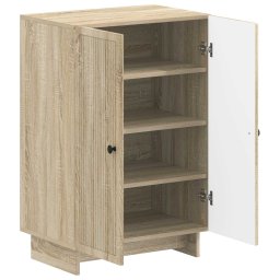 vidaXL Schoenenkast EDE 59,5 x 39,5 x 90 cm Bewerkt hout Sonoma Eiken