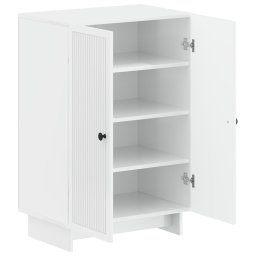 vidaXL Schoenenkast EDE 59,5 x 39,5 x 90 cm Bewerkt hout Hoogglans Wit