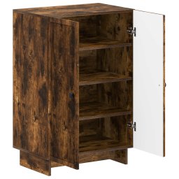 vidaXL Schoenenkast EDE 59,5 x 39,5 x 90 cm Bewerkt hout Gerookt eiken