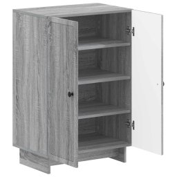 vidaXL Schoenenkast EDE 59,5 x 39,5 x 90 cm Bewerkt hout Grijs Sonoma