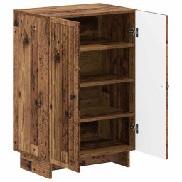 vidaXL Schoenenkast EDE 59,5 x 39,5 x 90 cm Bewerkt hout Oud hout