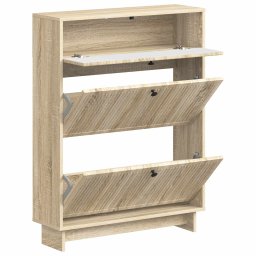 vidaXL Schoenenkast EDE 78 x 24 x 103 cm Bewerkt hout Sonoma Eiken