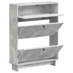 vidaXL Schoenenkast EDE 78 x 24 x 103 cm Bewerkt hout Betongrijs