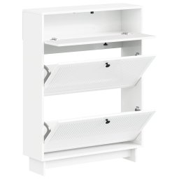 vidaXL Schoenenkast EDE 78 x 24 x 103 cm Bewerkt hout Hoogglans Wit