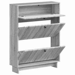vidaXL Schoenenkast EDE 78 x 24 x 103 cm Bewerkt hout Grijs Sonoma
