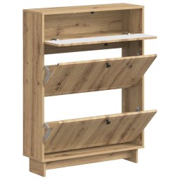 vidaXL Schoenenkast EDE 78 x 24 x 103 cm Bewerkt hout Artisanaal eiken