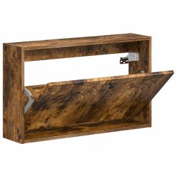 vidaXL Wandgemonteerde Schoenkast ALKMAAR 71 x 17 x 43 cm Bewerkt hout