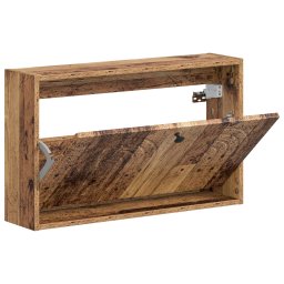 vidaXL Wandgemonteerde Schoenkast ALKMAAR 71 x 17 x 43 cm Bewerkt hout