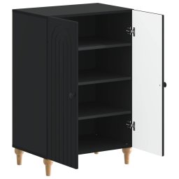 vidaXL Schoenenkast ALKMAAR 59,5 x 39,5 x 90 cm Bewerkt hout Zwart