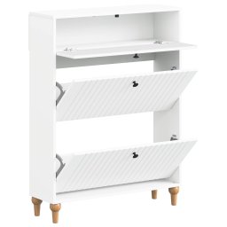 vidaXL Schoenenkast ALKMAAR 78 x 24 x 103 cm Bewerkt hout Wit