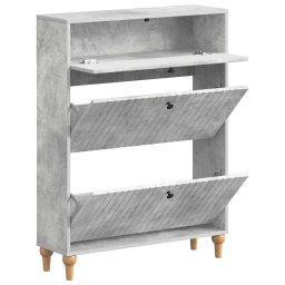 vidaXL Schoenenkast ALKMAAR 78 x 24 x 103 cm Bewerkt hout Betongrijs