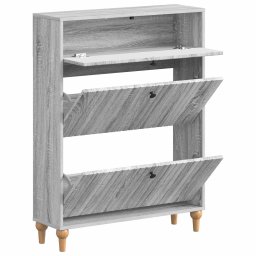 vidaXL Schoenenkast ALKMAAR 78 x 24 x 103 cm Bewerkt hout Grijs Sonoma
