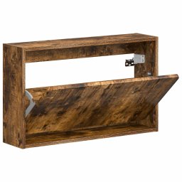vidaXL Wandgemonteerde Schoenkast ZWOLLE 71 x 17 x 43 cm Bewerkt hout