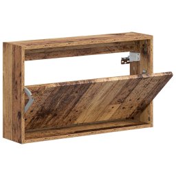 vidaXL Wandgemonteerde Schoenkast ZWOLLE 71 x 17 x 43 cm Bewerkt hout