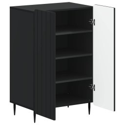 vidaXL Schoenenkast ZWOLLE 59,5 x 39,5 x 91,5 cm Bewerkt hout Zwart